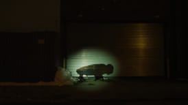 A woman peaking behind a shower courtain